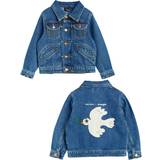 Down jackets - Girls Mini Rodini Wrangler x Wrangler Peace Dove Denim Jacket Blue