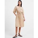 French Connection Midi Dresses - Women French Connection Elkie Drawstring Twill Dress