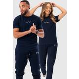 Tops Hype Essential Scribble Logo T-Shirt Navy