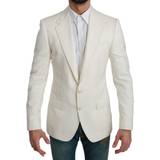 Men - White Blazers Dolce & Gabbana SICILIA Cream Single Breasted Formal Blazer IT46