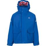 Stripes Jackets Trespass Kids' Waterproof Jacket Bluster Blue 11/12