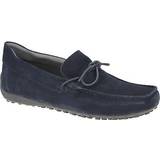 Geox Low Shoes Geox Man Loafers Navy blue Soft Leather
