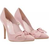 Pink Heels & Pumps Ted Baker Womens Dusky-pink Hyana Bow-embellished Cotton-blend Courts Eur Women