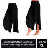 Yoga Trousers Aquarius Black XL Super Soft Modal Spandex Yoga Pilates Pants