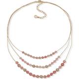 Anne Klein Jewellery NK 3ROW FRONTAL-GLD/CHERY/CRY