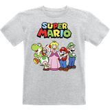 Super Mario Kid's Characters T-Shirt - Mottled Grey
