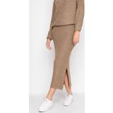 Brown Skirts LTS Tall Midi Knitted Skirt Brown 14-16