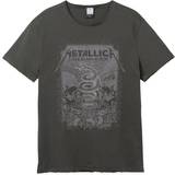 Amplified Mens The Black Album Metallica Diamante T-Shirt Charcoal