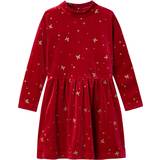 Everyday Dresses - Red Name It Jester Red Rifly Velour Dress velour