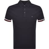 Viscose Tops Tommy Hilfiger Slim Fit Polo T Shirt Navy