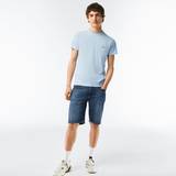 Lacoste Elastane/Lycra/Spandex Jeans Lacoste Men's Slim Fit Stretch Cotton Denim Bermuda Shorts Blue