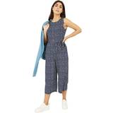 White - Women Jumpsuits & Overalls Yumi Navy Ditsy Daisy Sleeveless Culotte Jumpsuit