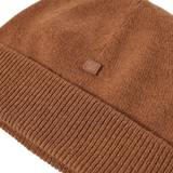 Brown - Men Beanies Acne Studios Mens Toffee Brown Kana Logo-patch Wool-knit Beanie hat