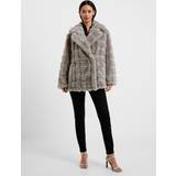French Connection Women Outerwear French Connection Daryn Faux Fur Coat, Grey