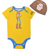 Disney Jumpsuits Disney Babys Short Sleeve Onesie with Cap Toy Story Woody Costume Romper Set Yellow 18M