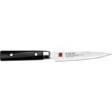 Kasumi Kitchen Knives Kasumi Pakkawood Handle Damascus Steel Blade Utility Knife 12 cm