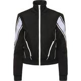 Gucci Outerwear Gucci Striped Jersey Track Jacket Womens Black White