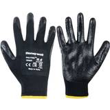 Black Disposable Gloves Honeywell 223223309 Polytil Mix Palm-side Coated Black Gloves