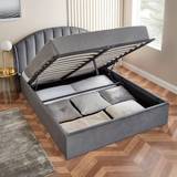 180cm - Double Beds Beds & Mattresses Home Treats Double Ottoman Curved 153x206cm