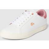 Lacoste Women Trainers Lacoste Damen-Sneakers POWERCOURT aus Leder WHITE/LIGHT PINK Weiss
