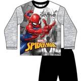 Black Night Garments Boys Spiderman Pyjama Set Light Grey And Black Age 9-10