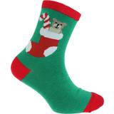 Polyester Socks Children's Clothing Floso Christmas Socks Bright Green 12-3.5
