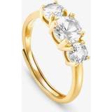 Nomination Rings Nomination Colour Wave Gold Plated CZ Trio Ring