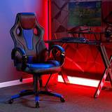 X Rocker Leather Gaming Chairs X Rocker Maverick Pc Office Gaming Chair New Beige Blue