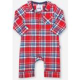 Checkered Jumpsuits Baby Plaid Romper Red Newborn