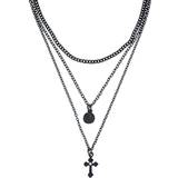 Matte Necklaces Gothicana by EMP Matte Black Cross Necklace black