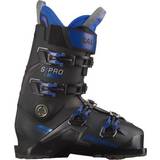 Downhill Boots Salomon S/Pro HV 130 Ski Boots 2024 - Black/Blue Metallic/Beluga