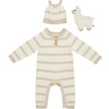 0-1M Children's Clothing Ickle Bubba Knitted Romper Gift Set - Cream
