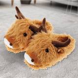 Slippers & Sandals Aroma Home Highland Cow Fluffy Slippers