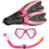 Osprey Junior Snorkel Set With Flippers And Fins, Pink