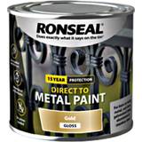 Ronseal Gold Paint Ronseal Direct To Gloss Metal Paint Gold