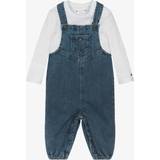 9-12M - Shorts Trousers Tommy Hilfiger Baby Boys Blue Denim Dungaree Set year