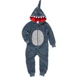Grey Jumpsuits Children's Clothing Onesies Shark Fleece Dark Grey 10-11 Years