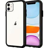Black Bumpers JeTech Case for iPhone 11 2019 6.1-Inch, Shockproof Transparent Bumper Cover, Anti-Scratch Clear Back Black