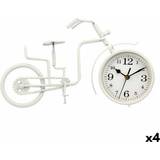 Table Clocks Gift Decor Bicycle White Metal Table Clock