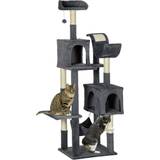 Pawhut Cat Tree Tower with Scratching Posts Hammock 177cm