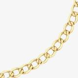 Gold Necklaces 9ct 3.9mm Diamond Cut Flat Curb Chain 1.13.1145 Gold