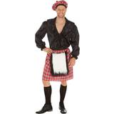 tectake Mens Scottish Costume Black/Red
