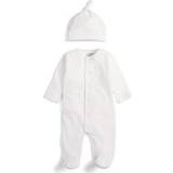 Other Sets Mamas & Papas Velour Cloud All-in-One with Hat Piece Set White WHITE Newborn