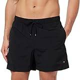 Tommy Hilfiger Men Swimwear Tommy Hilfiger Essential Mid Length Swim Shorts BLACK