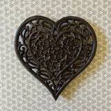 Kitchen Accessories Selections Cast Iron Heart Shaped Trivet