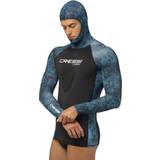 Blue Wetsuit Parts Cressi Cobia Long Sleeve Rash Guard Blue Camo-Medium