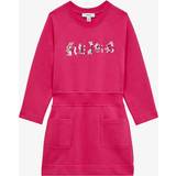 Grey Dresses Children's Clothing Reiss Kids' Janine Floral Detail Logo Jersey Pink