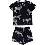 Jersey Night Garments Chelsea Peers Kids' Navy Zebra Print Short Pyjama Set 1-2Y,3-4Y,5-6Y,7-8Y