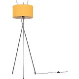 Yellow Floor Lamps & Ground Lighting ValueLights Polished Tripod Floor Lamp