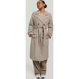 Silver - Women Coats Vero Moda female Mantel VMFORTUNEVEGA AW23 LONGTRENCHCOAT GABOOS